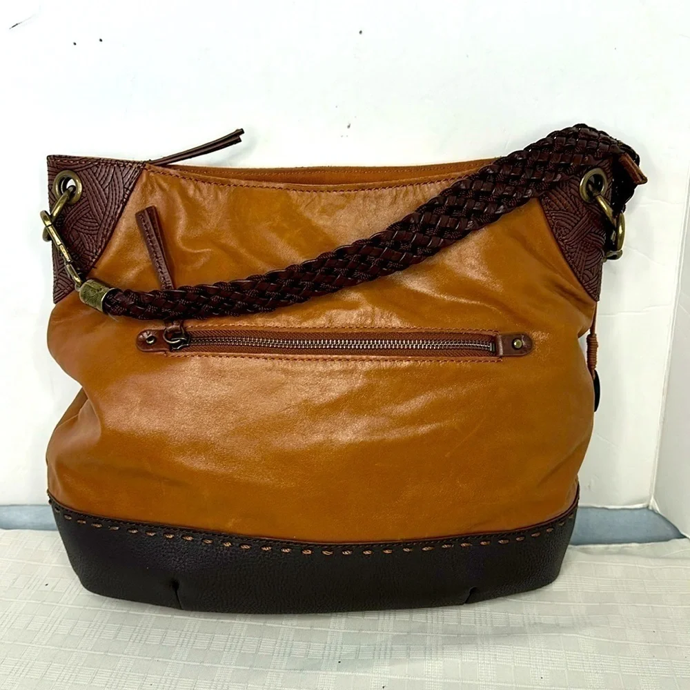 The Sak Leather Bag Brown with Great Detail